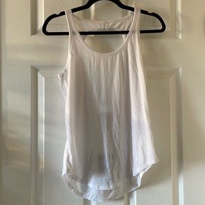 Chaser white tank with back cutout
